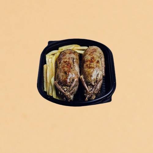 حمام محشي ارز مع البطاطس الشيبس 2قطعة