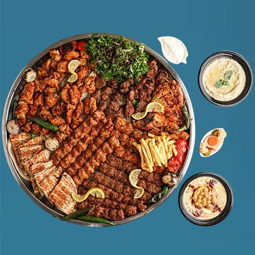 صينية مشويات مشكله تكفي من7 الي 8اشخاص