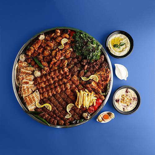 صينية مشويات مشكله تكفي من 5الى6 اشخاص