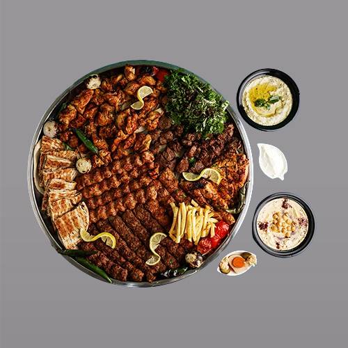 صينية مشويات مشكله تكفي من7 الي 8اشخاص