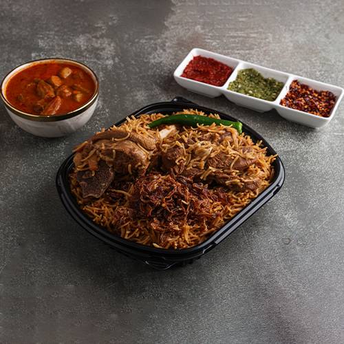 كبسة بنية لحم