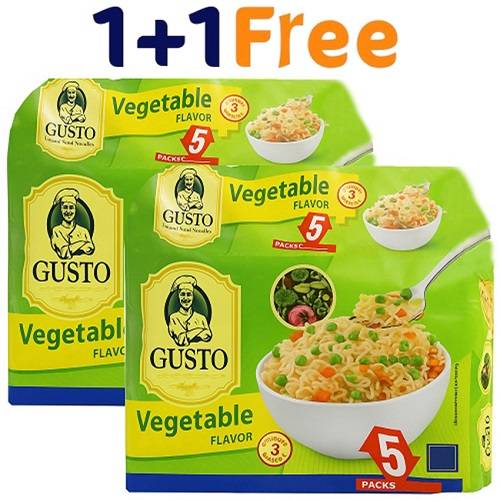 جوستو شعيرية مقلية سريعة التحضير بنكهة الخضار 65جم 5حبة 1+1مجانا