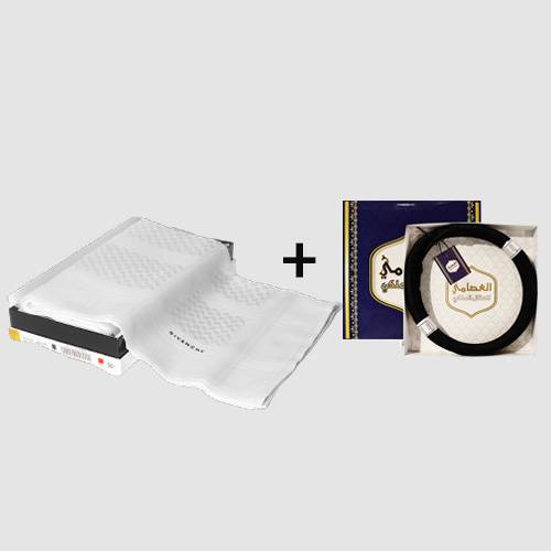 جيفنشي شماغ ابيض + عقال هدية