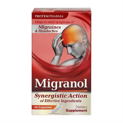 ميجرانول مكمل غذائي يساعد على تخفيف اعراض الصداع والصداع النصفي 45كبسولة
