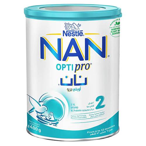 نستله نان اوبتي برو 2 حليب متابعة الاطفال من 6 الي 12شهر 400جم