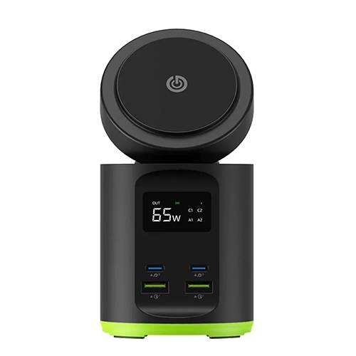 جوي بوست شاحن مكتب لاسلكي مع منافذ متعددة بقدرة 65واط اسود رقم.41051