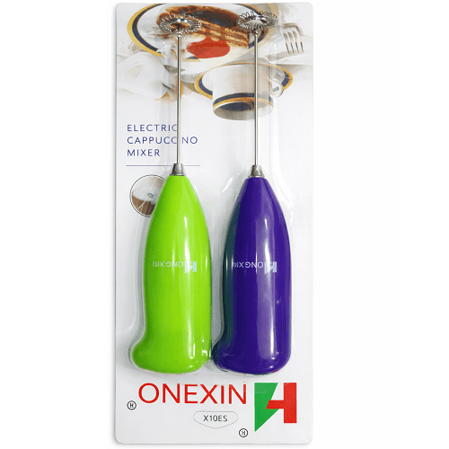  مضرب للكابتشينو والمشروبات يعمل بالبطارية 2حبة