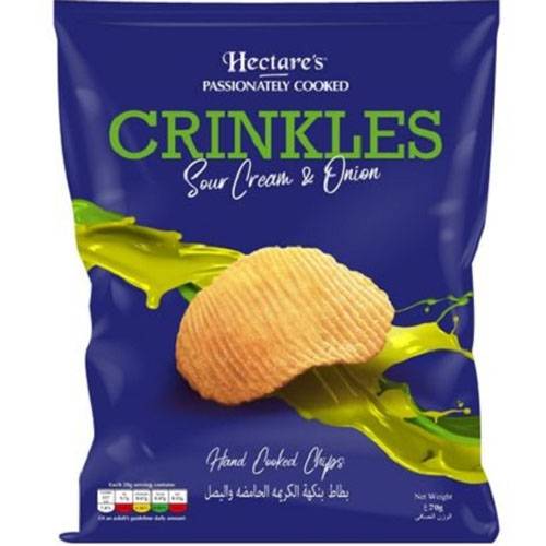هيكترز كرينكلز رقائق شيبس بالكريمة الحامضة والبصل 70جم