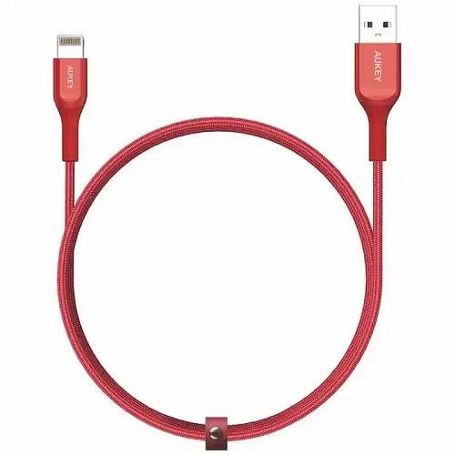 اوكي كيفلر كور كابل USB الى لايتنينج 2م احمر موديل رقم.CBAKL2 RD