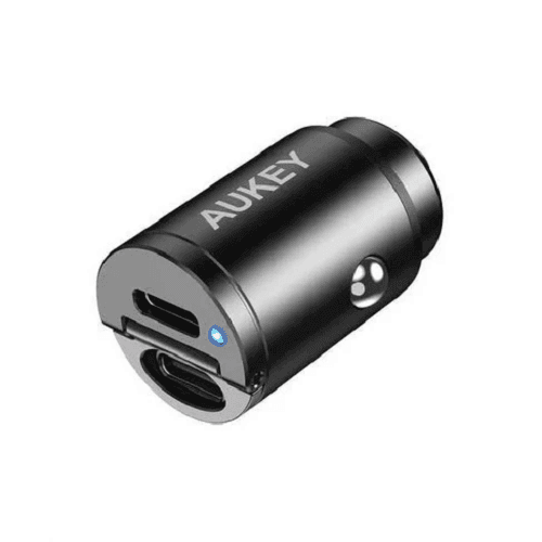 اوكي شاحن سيارة Type C ثنائي المنفذ 30W PD اسود موديل رقم.CCA4