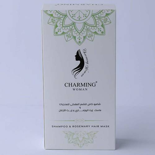 شارمنغ وومن بكدج العناية بالشعر الدهني شامبو 400مل + ماسك زيت الروزماري وزيت الارجان