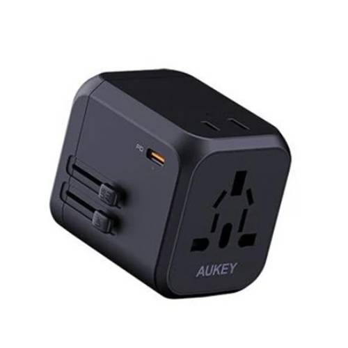 اوكي محول العالمي 3منافذ USB ومنفذ Type C PD بقدرة 30واط اسود