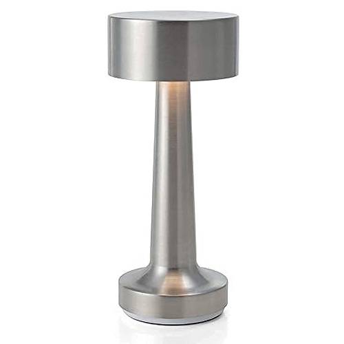 مصباح طاولة قابل لاعادة الشحن مزود بمستشعر لمس فضي