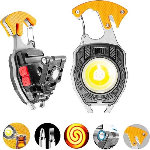 سكاي فوكيس مصباح مفاتيح LED قابل لاعادة الشحن اسود