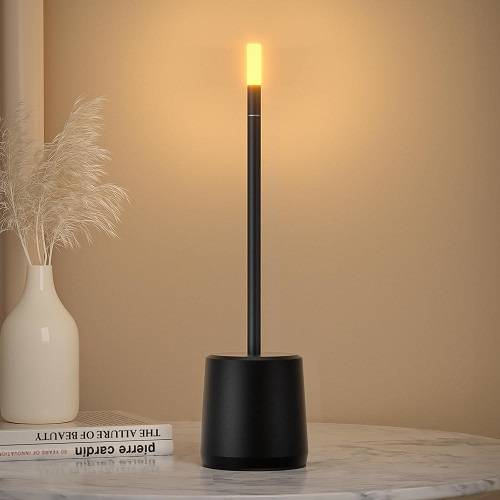 سكاي مصباح طاولة بار مع مستشعر لمسي قابل لاعادة الشحن اسود