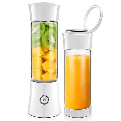 سكاي زجاجة عصير قابلة لاعادة الشحن عبرUSB مع 6شفرات 480مل ابيض