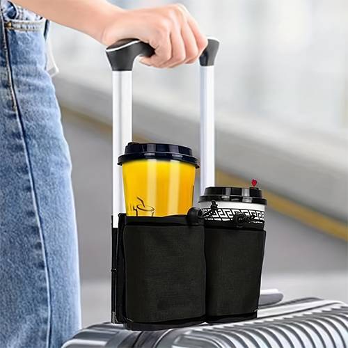 سكاي كي حقيبة الامتعة حامل الزجاجات واكواب السفر اسود