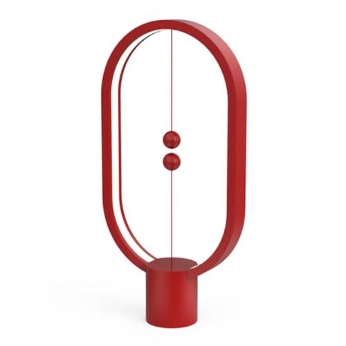 هينج مصباح التوازن البيضاوي البلاستيكي بمنفذ USB احمر