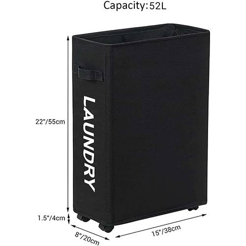 سكاي كي سلة غسيل ذات شبكتين بسعة كبيرة وقابلة للطي اسود