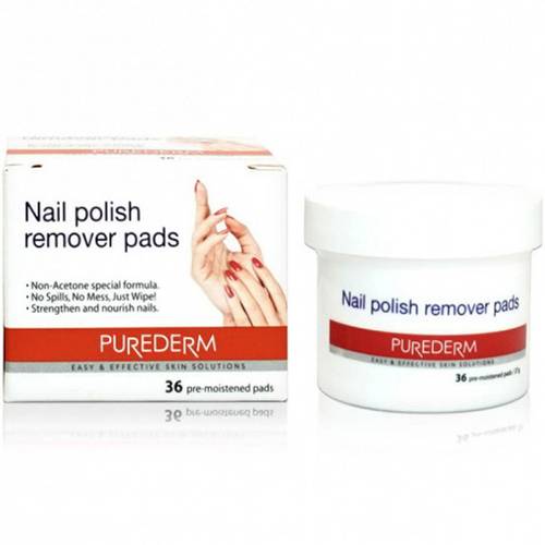 بيورديرم قطع قطن لازالة طلاء الاظافر 36قطعة