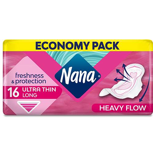 نانا فوط صحية الترا رفيعة طويلة عبوة اقتصادية 16فوطة