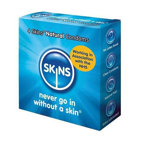 سكينز ناتشورال واقي ذكري فاخر 4واقيات ذكرية