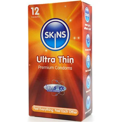 سكينز الترا ثين واقي ذكري فاخر 12واقي ذكري