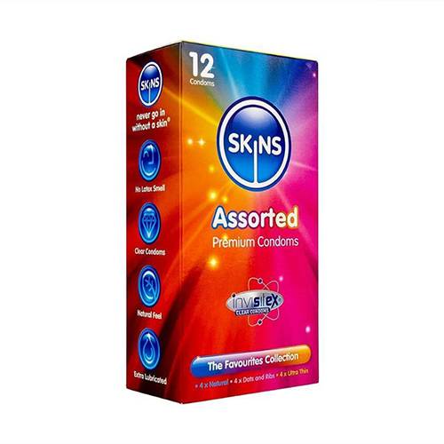 سكينز واقي ذكري فاخر متنوع 12واقي ذكري