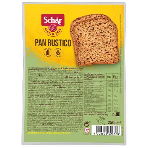 شار خبز توست بان روستيكو بني طبيعي خالي من الجلوتين 250جم