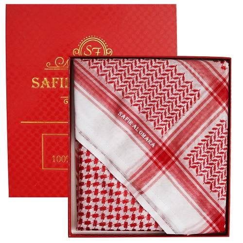 البصمة سفيرالامراء شماغ احمر