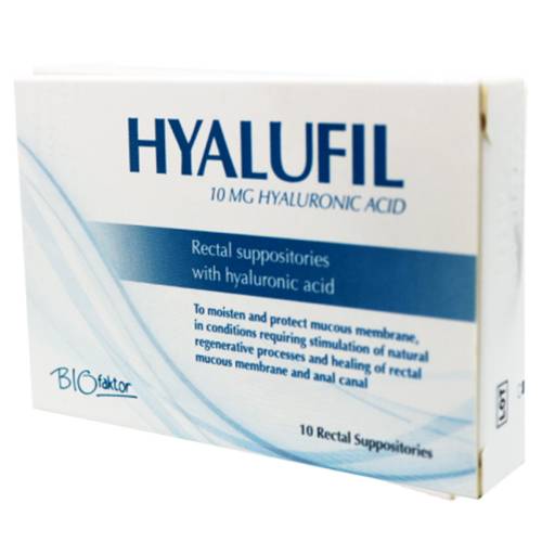 هيالوفيل 10مجم هيالورونيك اسيد لعلاج البواسير 10تحاميل