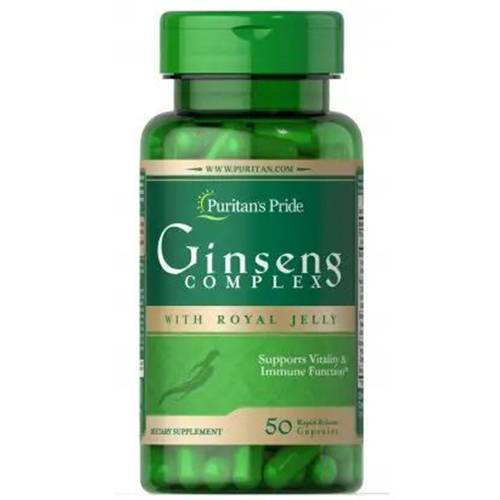 بيوريتانز برايد جينسينج كومبلكس مع غذاء ملكات النحل 1000مجم مكمل غذائي 50كبسولة