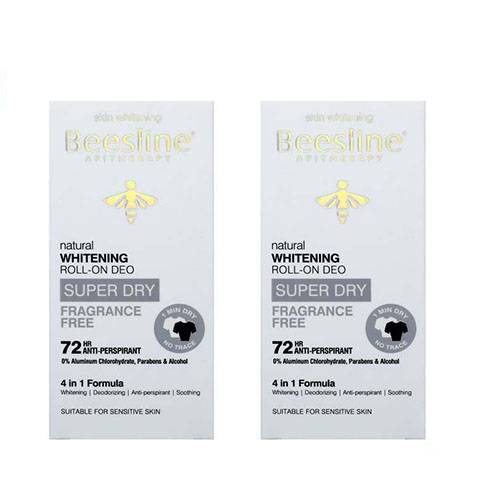 بيزلين رول أون مزيل عرق للتفتيح سوبر دراي بدون عطر 50مل 1+1 مجانًا