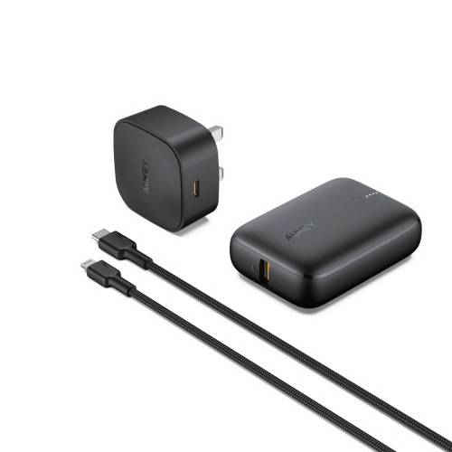 اوكي مينما باور بنك 20000مللي امبير PD 45 واط مع شاحن حائط 20 واط PD وكابل شحن