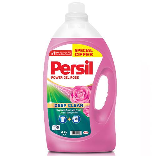 برسيل باور جل سائل منظف الملابس بالورد للغسالات الاوتوماتيك 4.8لتر
