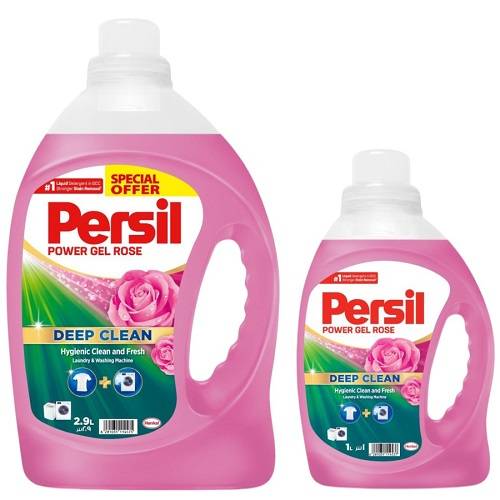 برسيل باور جل سائل غسيل الملابس بالورد للغسالات الاوتوماتيك 2.9لتر + 1لتر