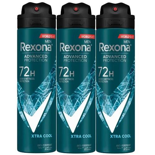 ريكسونا ادفانسد بخاخ مزيل العرق اكسترا كول مضاد للتعرق يدوم 72ساعة للرجال 150مل 3حبة