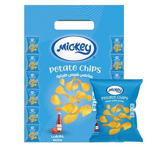 ميكي رقائق بطاط بنكهة الكاتشب 19.2جم 20حبة