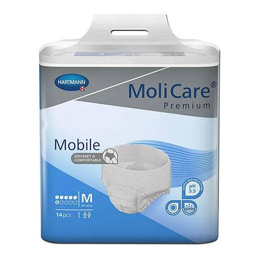 هارتمان موليكير بريميوم موبايل حفاضات مريحة لكبار السن 14قطعة M