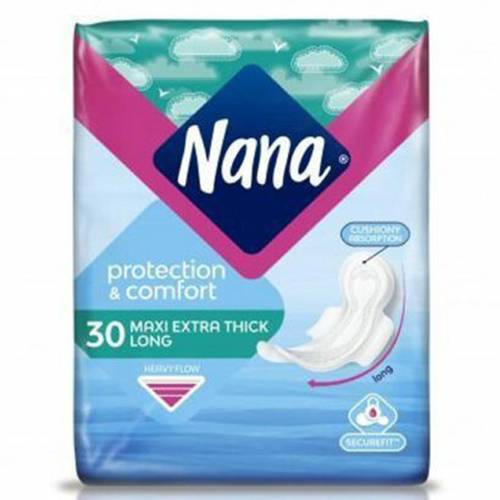 نانا حماية وراحة فوط صحية ماكسي سميكة جدا طويلة 30فوطة