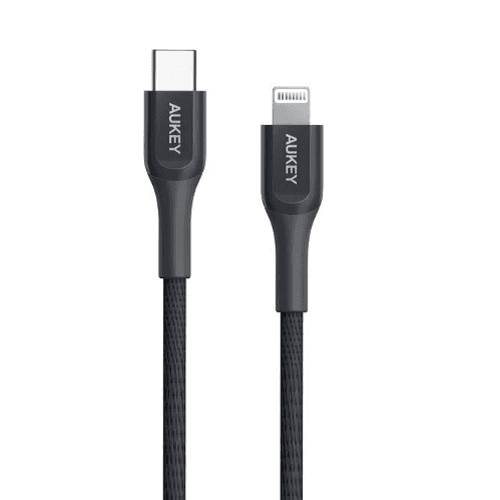 اوكي كابل كيفلار MFI 18W من Type C الى لايتنينج 1.2م اسود