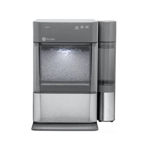 جنرال الكتريك صانعة ثلج مع خزان جانبي فضي
