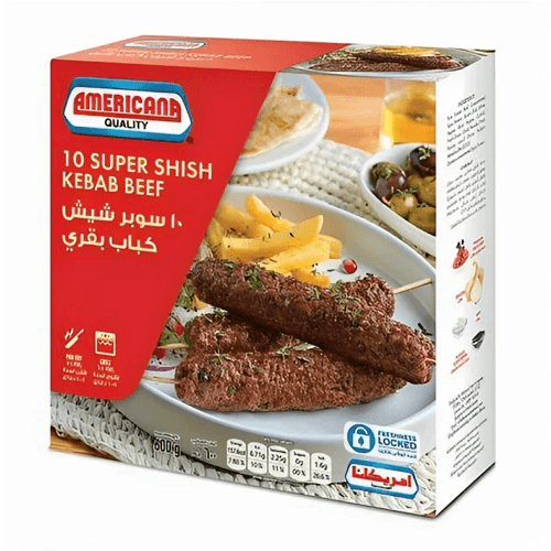 امريكانا 10سوبر شيش كباب بقري 600جم