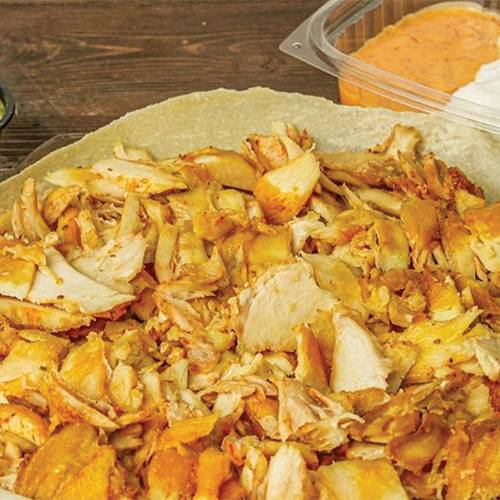 صحن شاورما دجاج نصف كيلو