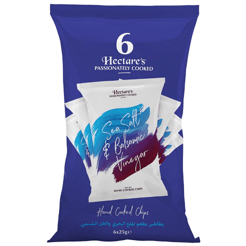 هيكترز رقائق بطاط بطعم الملح البحري والخل البلسمي 25جم 6حبة