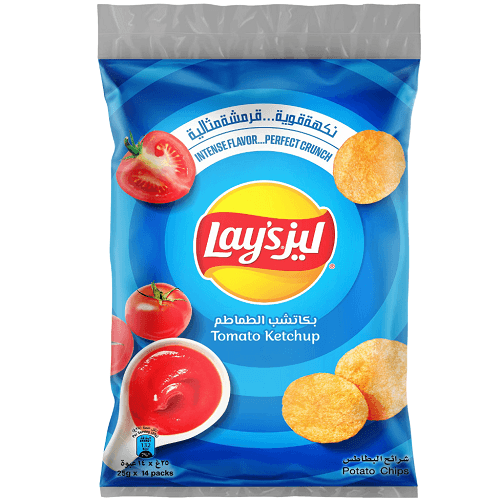 ليز شيبس بكاتشب الطماطم 25جم 14حبة