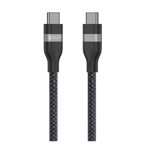 انكر كابل مضفر Type C الى Type C بقدرة 240واط 1.8متر اسود رقم.17905