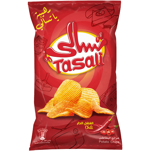 تسالي رقائق بطاطا بالفلفل الحار 12جم 21حبة