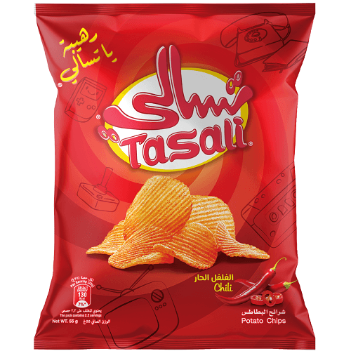 تسالي رقائق بطاطا بالفلفل الحار 55جم