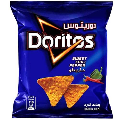 دوريتوس رقائق التورتيلا حار وحلو 21جم